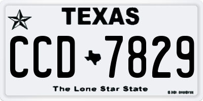 TX license plate CCD7829