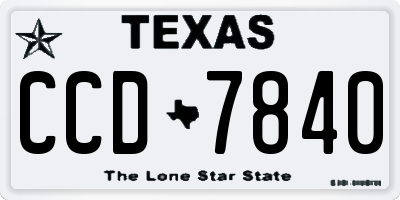 TX license plate CCD7840