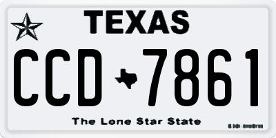 TX license plate CCD7861