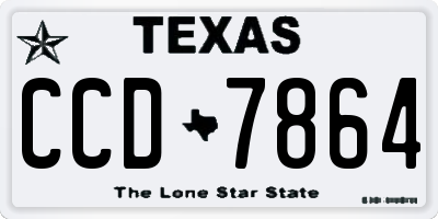 TX license plate CCD7864