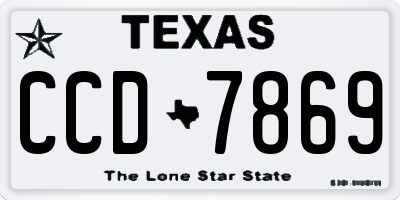 TX license plate CCD7869