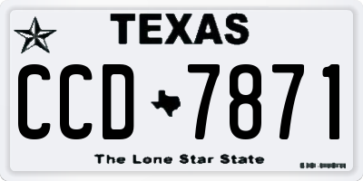 TX license plate CCD7871