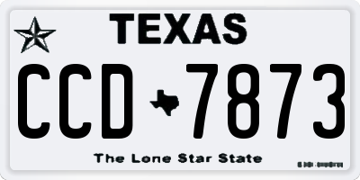 TX license plate CCD7873