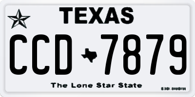 TX license plate CCD7879