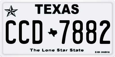 TX license plate CCD7882