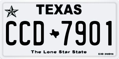TX license plate CCD7901