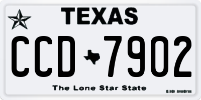 TX license plate CCD7902
