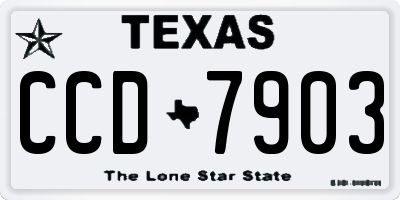 TX license plate CCD7903