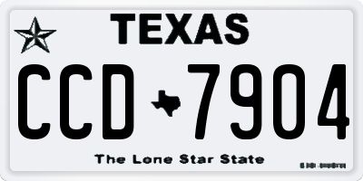 TX license plate CCD7904