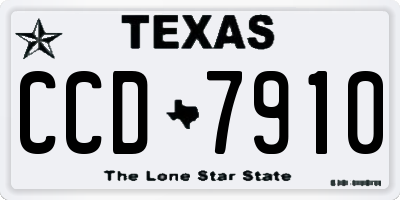 TX license plate CCD7910
