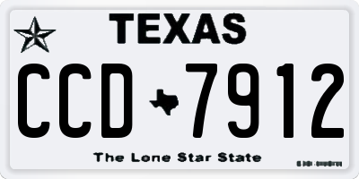 TX license plate CCD7912