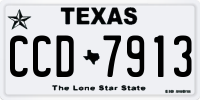 TX license plate CCD7913