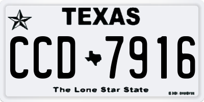 TX license plate CCD7916