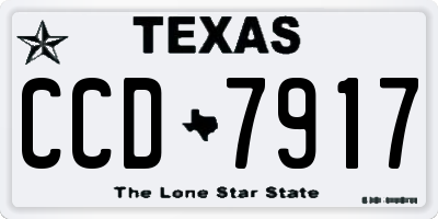 TX license plate CCD7917