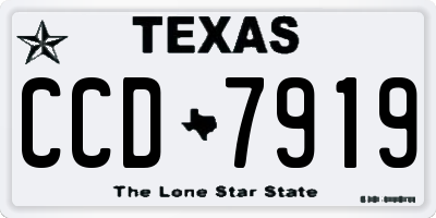 TX license plate CCD7919