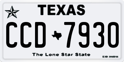 TX license plate CCD7930