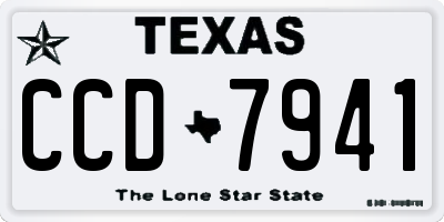 TX license plate CCD7941
