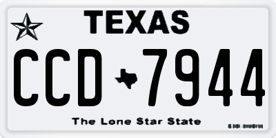 TX license plate CCD7944