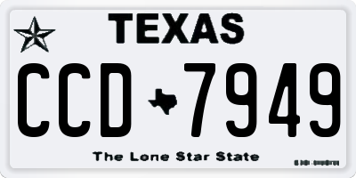 TX license plate CCD7949