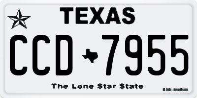 TX license plate CCD7955