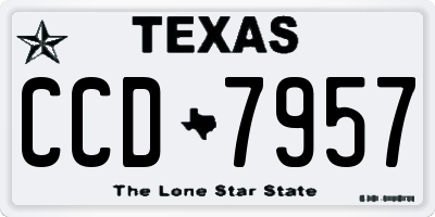 TX license plate CCD7957