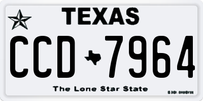 TX license plate CCD7964