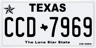 TX license plate CCD7969