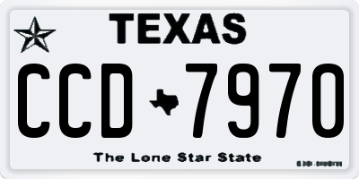 TX license plate CCD7970