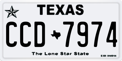 TX license plate CCD7974