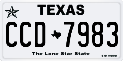 TX license plate CCD7983