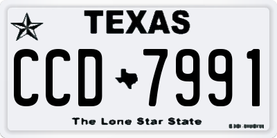 TX license plate CCD7991