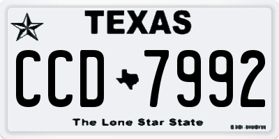 TX license plate CCD7992