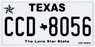 TX license plate CCD8056