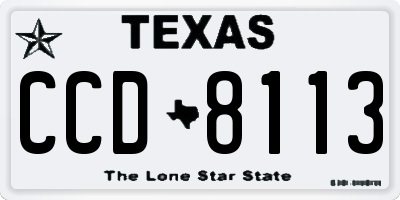 TX license plate CCD8113
