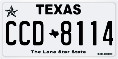 TX license plate CCD8114