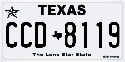 TX license plate CCD8119