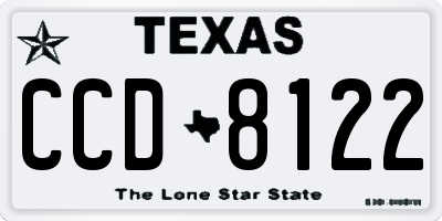 TX license plate CCD8122