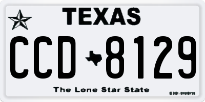 TX license plate CCD8129