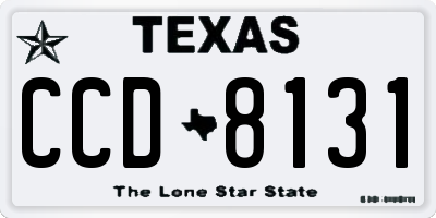 TX license plate CCD8131