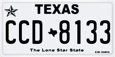TX license plate CCD8133