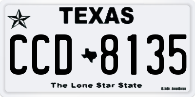 TX license plate CCD8135