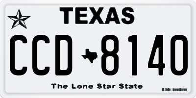 TX license plate CCD8140
