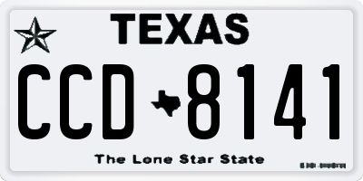 TX license plate CCD8141