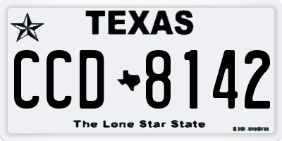 TX license plate CCD8142