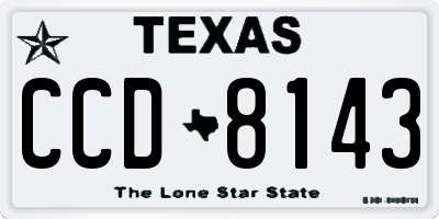 TX license plate CCD8143