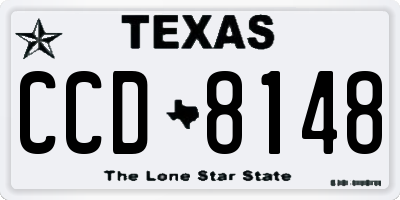 TX license plate CCD8148