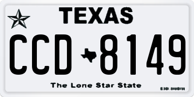 TX license plate CCD8149