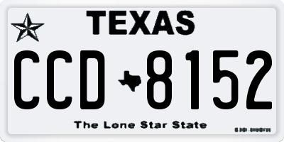 TX license plate CCD8152