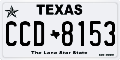 TX license plate CCD8153