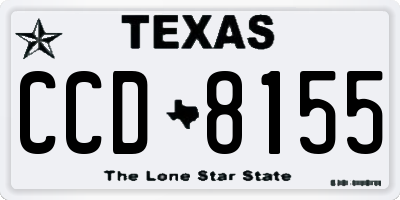 TX license plate CCD8155